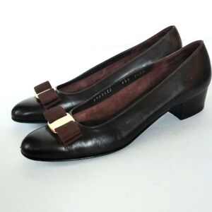 Ferragamo brown leather shoes sz 7.5